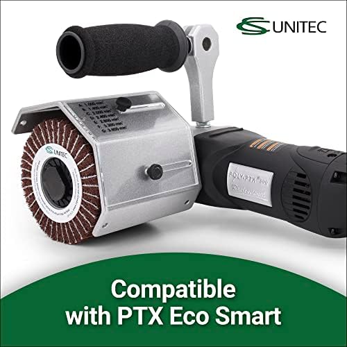 C.S. Unitec PTX Interleaf Combi Wheel | 180 Grit Metal & Wood Buffer Polisher Machine Attachment for Grinder Tool | 4" Diameter x 6" Wide (47323)
