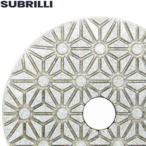 Dry/Wet 3 Step Diamond Polishing Pads 4" Sanding Discs Grit 3 for Granite Marble Concrete (3-Pcs)