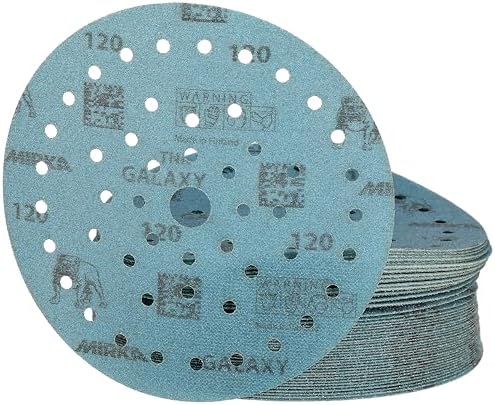 Mirka Galaxy Multifit 6 Inch Ceramic Discs, 120 Grit, Hook & Loop, 50 Pack