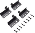 2 Sets Pivot Hinges Black Heavy Duty Concealed Shaft Door Hinges with Bushing for Wood Doors, Drawers, Furniture Cabinets, Wardrobe, Showcase, etc