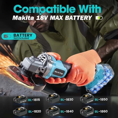 4.5" Cordless Angle Grinder Kit Compatible with Makita 18V Battery
