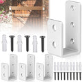 2x4 Door Barricade Brackets, 3mm Door Reinforcement Security Brackets(4PCS)