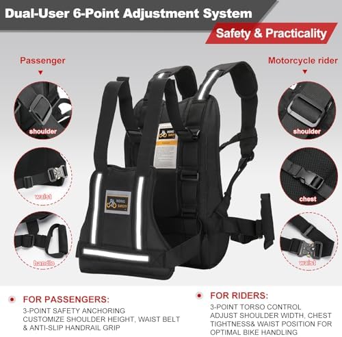 Upgraded Motorcycle Safety Harness for Kids & Adults