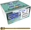 Jake Sales #14 x 5 Bronze Coated Multipurpose Wood Screw Torx/Star Drive Flat Head Exterior Coated - ACQ Compatible Wood Screws - Full Box 650 Screws