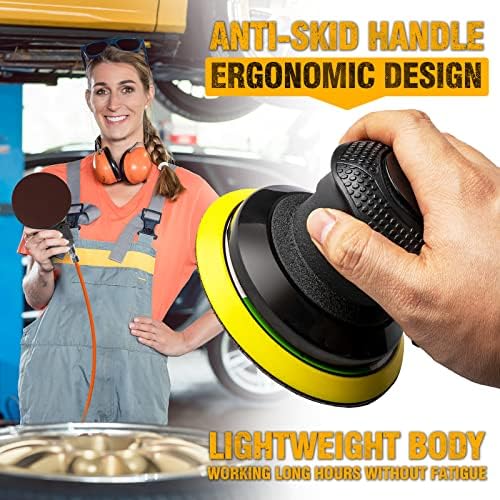 Autolock 6 Inches Air Random Orbital Sander, Pneumatic Palm Sander 1pcs