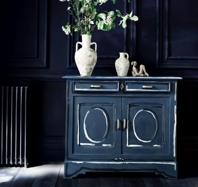 Annie Sloan Chalk Paint® (Oxford Navy, 500 ml/16.9 Fl Oz) a unique decorative paint for furniture, cabinets and home décor with no sanding or priming