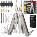 BIBURY Titanium Alloy Multitool with Damascus Knife & Scissors, BI2049TI
