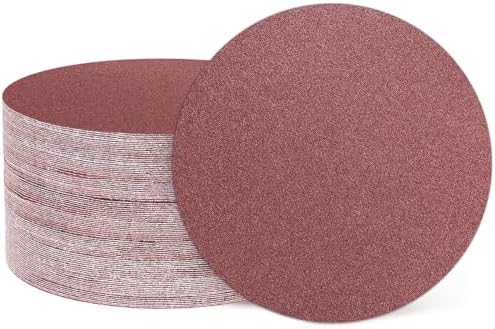 HARFINGTON 50 Pcs 7 Inch Sanding Discs 80 Grit Red Aluminum Oxide