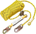 Rope Harness Safety Lanyard 50FT, Vertical Lifeline Assembly