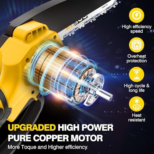 Mini Chainsaw Cordless, 6 Inch Hand Held Electric Power Chain Saw