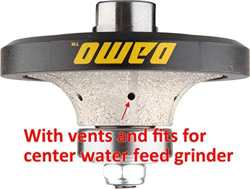 DAMO 1-1/4 inch Demi Bullnose & Half Bullnose Diamond Hand Profile Wheel, Hand Profiler, Coarse Grit Router Bit, 5/8-11 Thread, for Granite, Concrete, Marble, and Countertop Edge