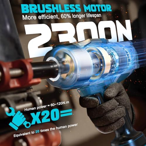 DIYtoolifz Cordless Impact Wrench 1/2" Compatible with Makita 18V Battery, 1700 Ft-lbs High Torque Impact Driver, Electric Impact Gun with 4 Speed Modes & LED Light for Car, Truck, Mower(Bare Tool)
