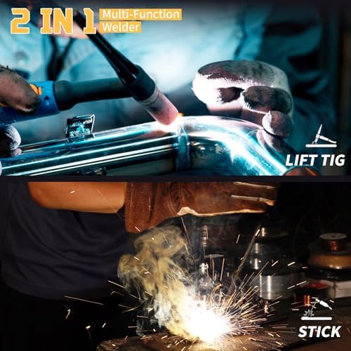 135A 110V 2-in-1 Stick Lift TIG Welder, Mini Portable Welding Machine