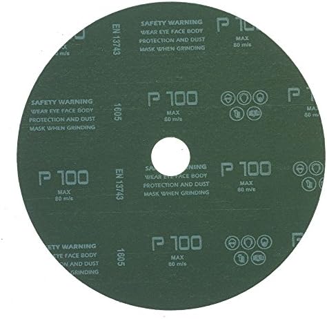 Mercer Industries 304100-7" x 7/8" Aluminum Oxide Resin Fiber Discs, 100 Grit (25 pack)