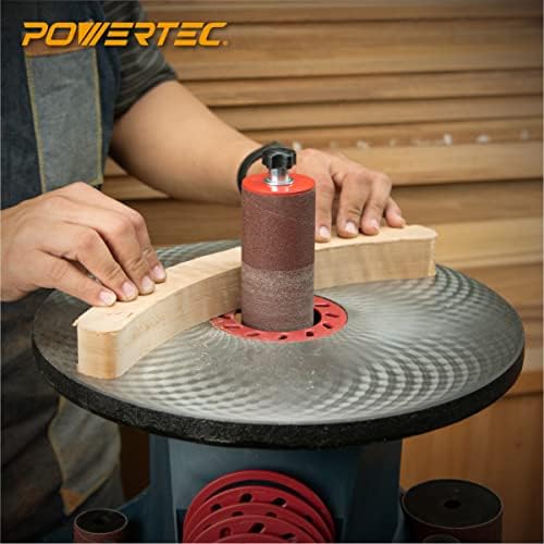 POWERTEC 11211 4.5 Inch Sanding Sleeves for Spindle Sander, 120 Grit, Aluminum Oxide Sandpaper Diameter 3/4 Inch – 3 Pack