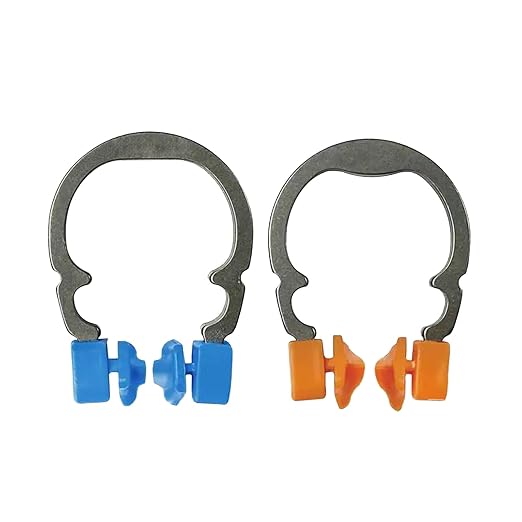 Dental Sectional Matrix Ring Clamp Spring Clip, Autoclavable Nickel Titanium Orthodontic Clamp Rings, Contoured Matrices System for Pre and Post Molars. (R2 Blue)