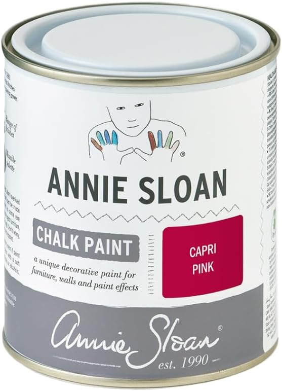 Annie Sloan Chalk Paint® (Capri Pink, 500 ml/16.9 Fl Oz) a unique decorative paint for furniture, cabinets and home décor with no sanding or priming