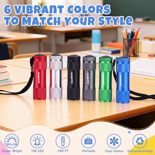 EverBrite 18-Pack Mini LED Flashlight Set,Portable Compact