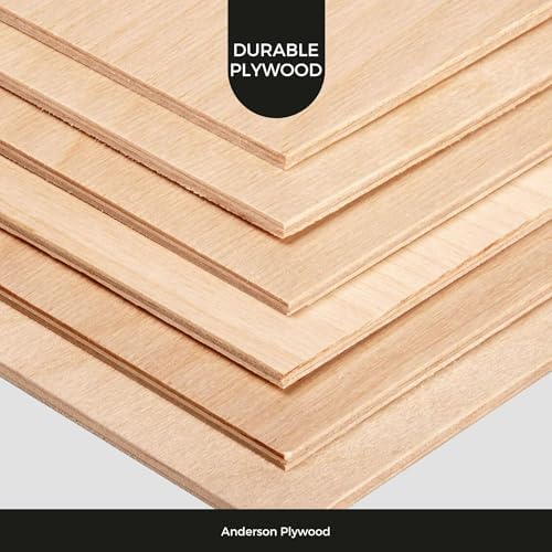 3MM 1/8" x 12" x 20" Baltic Birch Plywood - B/BB Grade (6pk) Ready for Glowforge Laser Printers - Perfect for Arts and Crafts, School Projects and DIY Projects