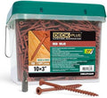 Deck Plus Deck Screws, #10 x 3in, 930 Pack, Red Epoxy