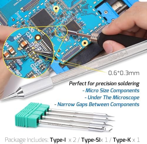 WEP 982 II Precision Soldering Station Kit with 3 C245 compatible Soldering Iron Tip Cartridge, Lead-Free Solder Wire, 4 Memory Channels, Tip Change Groove, Integrated Cleaning Tools
