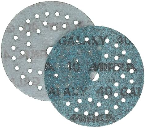 Mirka Galaxy Multifit 5 Inch Ceramic Sandpaper, 40 Grit Hook & Loop 50 Pack