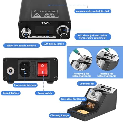 T245b 180W Precision Soldering Station, C245 Tips Micro Electronic Welding