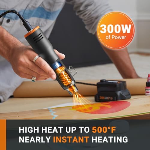Crafting Tool Combo Kit - Portable Rotary Tool, Heat Gun for Sanding, Carving, Drilling, Engraving, 20V Power Share Battery and 42-Piece Accessories Included