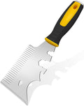 DEKEones 13-In-1 Paint Scraper Tool, Stainless Steel Painters Tool, Heavy Duty Paint Brush Cleaner Tool and Roller Cleaning Tool