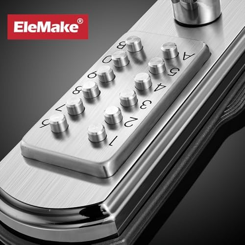 Left Handed Keyless Door Lock, Mechanical Keypad Door Lock with Handle, Heavy Duty Door Lever Lock Combination Security Digital Code, Stainless Steel 304 (Not Deadbolt)