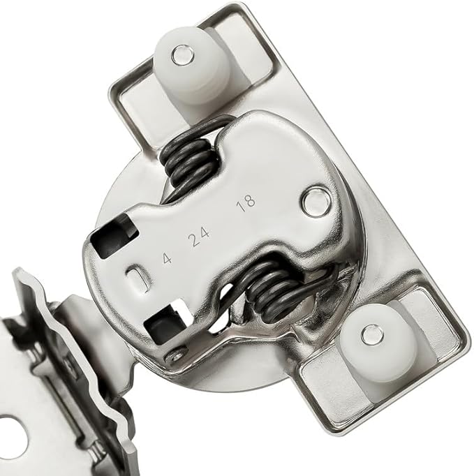 Ravinte 2 Pack 1 Pair 1-3/8 inch Overlay Soft Close Kitchen Cabinet Hinges Stainless Steel Adjustable Kitchen Hinges Satin Nickel Cabinet Hardware
