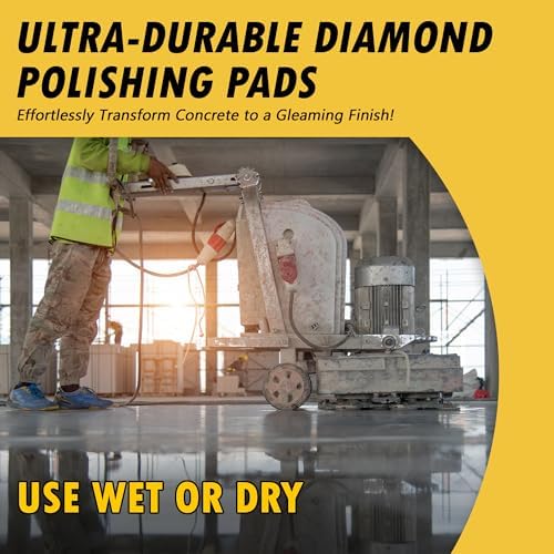 3" Resin Diamond Polishing Pads for Concrete, Dark Resin, #400Grit