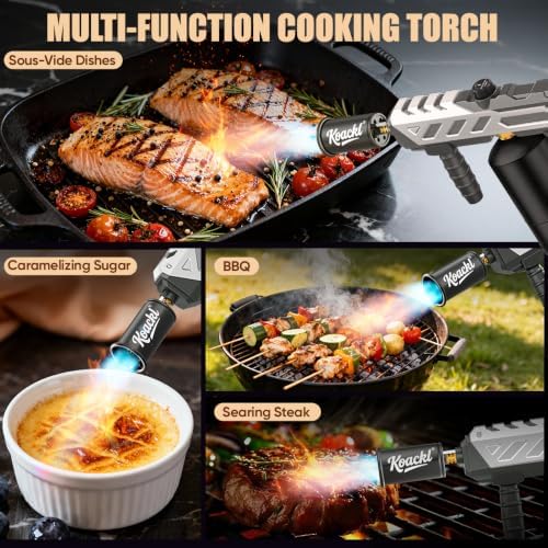 Koackl 25.8" CSA Propane Torch Gun 2372°F Adjustable Flame BBQ Gray
