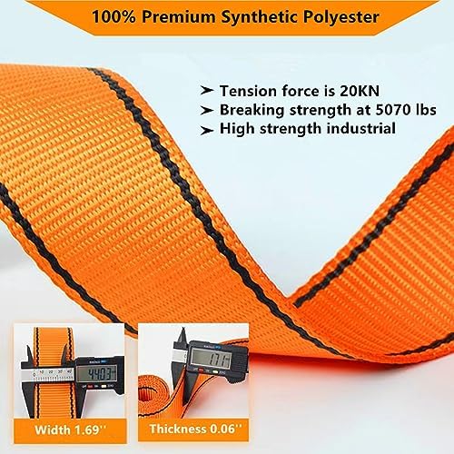 Full Body Safety Harness Tool Fall Protection，OSHA/ANSI Compliant,ASTM F1774certified | INTERNAL Shock Absorbing Lanyard（Orange）