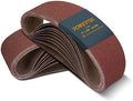 POWERTEC 4 x 24 Inch Sanding Belts, 20PK, 60 Grit, 4x24 Belt Sander Sanding Belts Assortment, Aluminum Oxide Sandpaper for Oscillating Belt Sander, Woodworking, Metalworking (110000-P2)