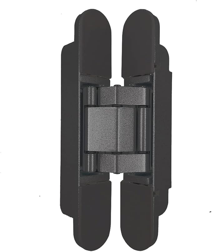 Invisible Hinges Concealed Door Hinge Heavy Duty Hidden Hinge 3-D Adjustable - Black -1 Pair