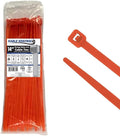 Kable Kontrol Cable Zip Ties, 14 Inch, 100 Pcs, 50lbs Test, Orange | Nylon Plastic, Self Locking, UL Listed, Indoor Use