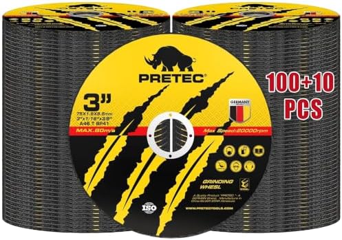 Cut Off Wheels 3 Inch, 110 Pack with Mandrel Kit for Die Grinder