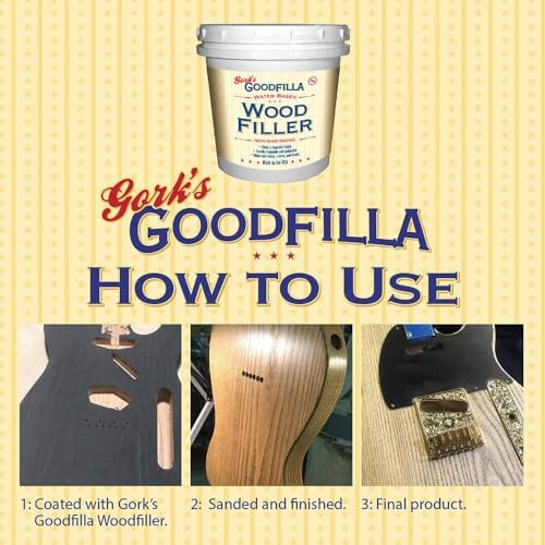 Goodfilla Ash, 1 Gallon (13.5lbs), Wood and Grain Filler, Stainable, Tintable, Sandable, Sandable, Zero Waste, Non-Toxic, USA Made