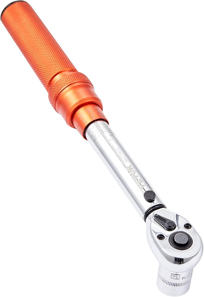 VEVOR 1/4-inch Drive Click Torque Wrench, 20-200in.lb/3-23n.m Mechanical Dual Range Scales, Dual-Direction Adjustable with Adapters Extension Rod