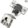 30 Pack 15 Pairs 1-5/16 inch Overlay Soft Close Hinges for Kitchen Cabinet Hinges Satin Nickel Hidden Hinges Stainless Steel Concealed Hinge self Closing