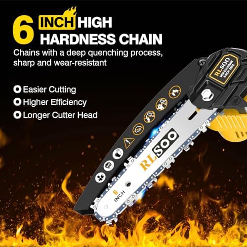 Mini Chainsaw Cordless, 6 Inch Hand Held Electric Power Chain Saw
