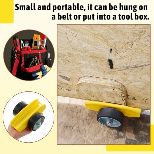 2 Pcs Plywood Dolly Drywall Dolly Cart, Small Drywall Cart with Wheel, Slot Sizes of 1/2", 3/4", 1", and 1-1/4 Inches Wood Paneling and Plywood Carrier, Holds up to 250 Lbs, 6x5x3 Inches