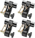 VEVOR Ladder Rack Ratchet Straps, 2'' Black Round Tube Mount, 1.5'' Wide x 7.5' Long Black Ladder Rack Straps with Double J-Hooks, 500 lbs Load Heavy Duty, Cargo Buckle Lock Strap (4 Pack)