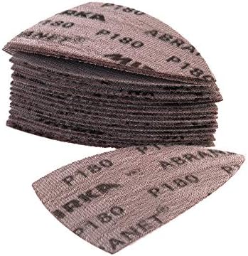 Mirka Abranet Delta 4x6 in 180 Grit Mesh Sanding Sheets Hook & Loop 50 Pack