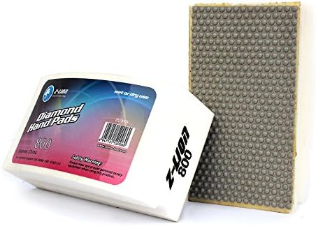 Z-Lion Resin Diamond Hand Pads Grits 800 for Stone Glass Ceramic Marble Granite