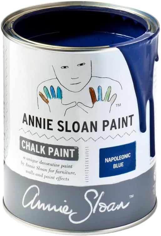 Annie Sloan Chalk Paint® (Napoleonic Blue, 1 Litre/33.8 Fl Oz) a unique decorative paint for furniture, cabinets and home décor with no sanding or priming