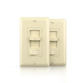 ECOELER Slide Dimmer Switch, Single-Pole/3 Way, Full Range Dimming for 300W Dimmable LED/CFL Lights and 600W Incandescent/Halogen, Wall Plate Included, ETL Listed, Ivory, 2 Pack