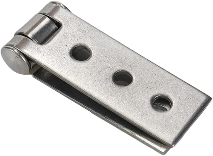 8Pcs 3 inch Silver Folding Butt Hinges Stainless Steel Furniture Door Window Hinges, Small Hinges for Crafts, Frameless Glass Window Hinge 6 Hole Hinge