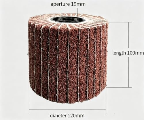SIGNI Polishing burnishing Drawing Wheel Compatible with Burnishing Machine/Polisher/Sander 120x100mm (120 grit Sandpaper with Non Woven)